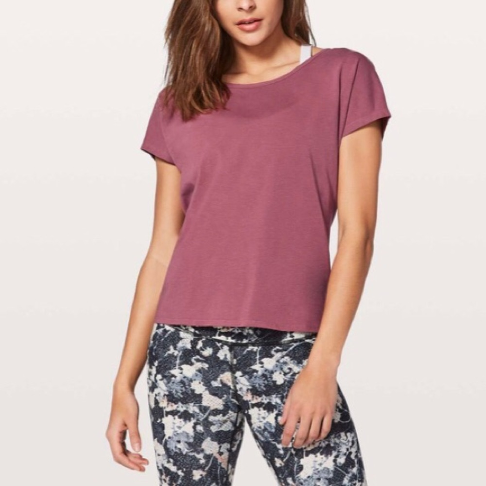 SOLD: Lululemon Twist it Tee - So Merlot